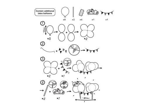 Léggömbös tortabevonó Autko - 1 készlet