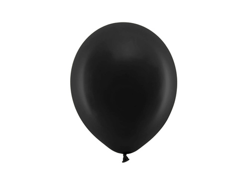 Szivárvány pasztell fekete lufi - 30 cm - 100 db.