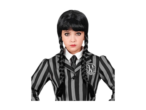 Fekete paróka copfokkal