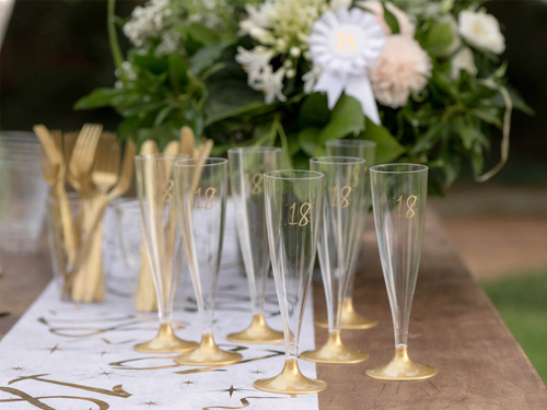 Pezsgőspoharak a tizennyolcadik születésnapi partira - 140 ml - 6 db.