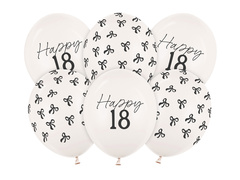 Szett latex masnis lufi - 30 cm - 6 db.