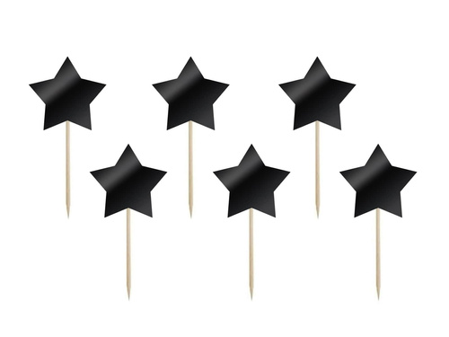 Fekete csillagtollak - 7 cm - 6 db.