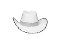 Fehér flitteres cowboy kalap - 1 db.