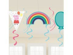 Peppa Pig függő dekoráció - 7 db.