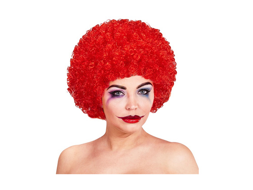 Bohóc paróka vörös afro haj