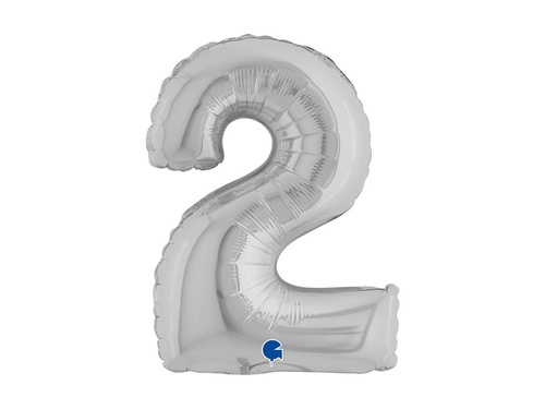 Fólia lufi 2 ezüst - 14" - 1 db.