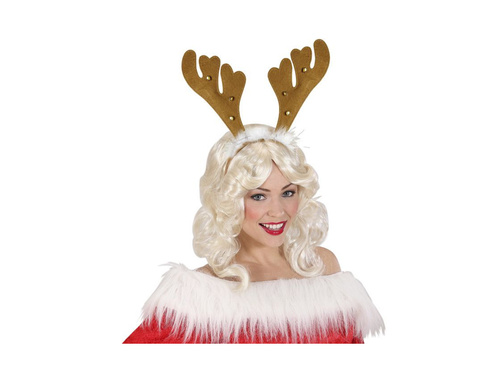 Rénszarvas szarvas fejpánt csengettyűkkel és szőrmével