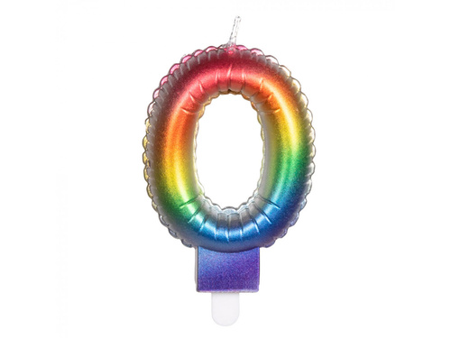 Színes számgyertya - 0 - nulla