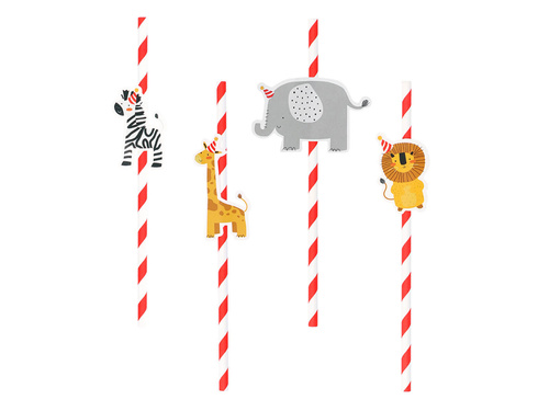 Szafari szalmacsövek - 20 cm - 6 db.