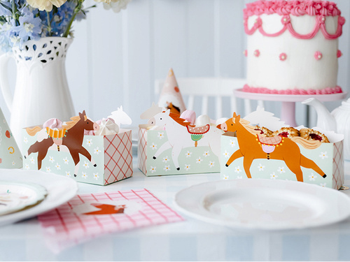 Snack dobozok Lovak és virágok - 3 db.