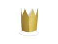 Arany csillámos papírkorona - 4 db.