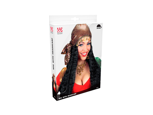 Cigány paróka flitteres sállal