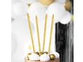 Arany születésnapi gyertyák csillámmal - 13,5 cm - 6 db.