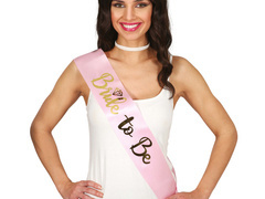 Rózsaszín szíj menyasszonyi felirattal - 1 db.