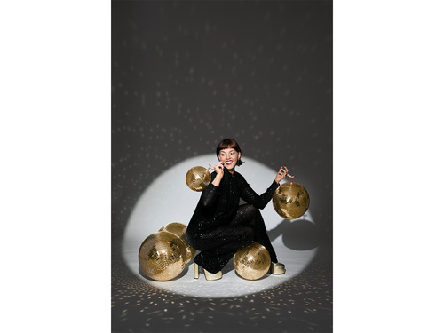 Arany tükör diszkógömb - 20 cm - 1 db.