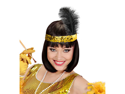 Retro arany toll és flitteres fejpánt - 1 db.