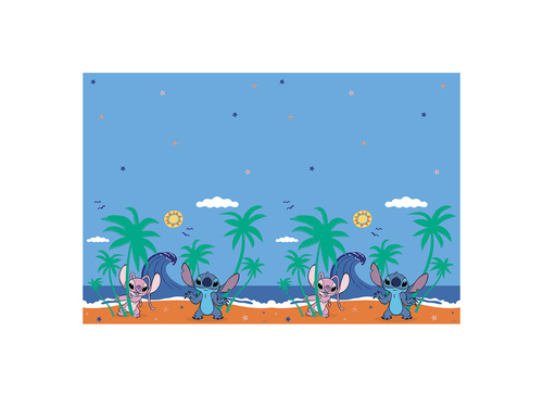 Stitch & Angel terítő + poharak + tányérok + papírszalvéta szett - 37 db.