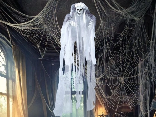 Csontváz menyasszony függő dekoráció - 70 cm - 1 db.