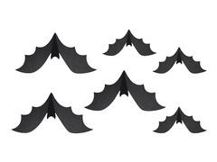 Függő dekoráció denevérek Halloweenre - 6 db.