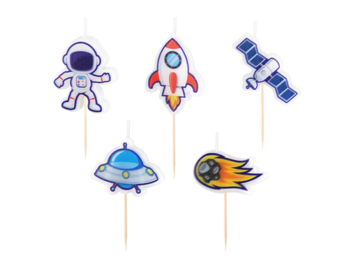 Kozmosz piknik gyertyák - 5 db.