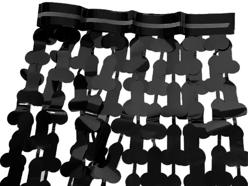 Peniski függöny fekete - 100x200 cm - 1 db.