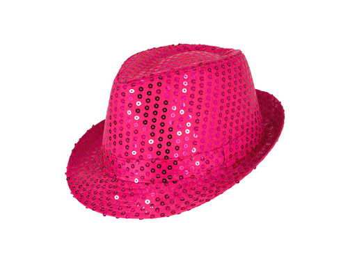 Rózsaszín flitteres kalap - 1 db.