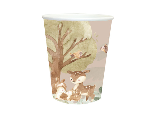 Csészék + szalvéták + papírtányérok Forest Animals - 44 db.