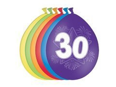 30. születésnapi lufi - 27 cm - 6 db.