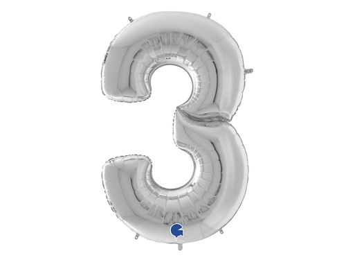Fólia lufi 3 ezüst - 163 cm - 1 db.