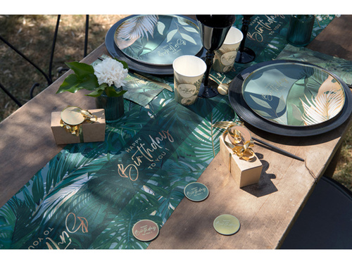 Boldog születésnapot dzsungel futó - 28 cm x 3 m - 1 db.