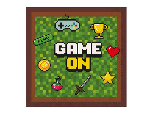 Game On születésnapi szalvéta - 33 cm - 20 db.
