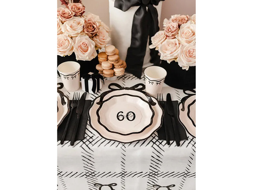 Papírtányérok születésnapokra "Hello 60" - 18 cm - 1 db.