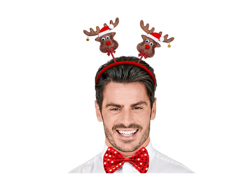 Rénszarvas fejpánt csengettyűkkel