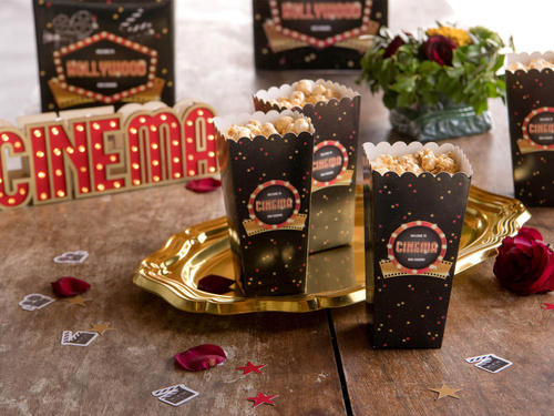 Hollywood popcorn dobozok - 17 cm - 8 db.