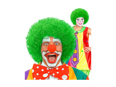 Zöld bohóc paróka afro haj