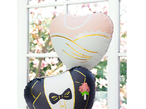 Menyasszony és vőlegény fólialufi - 45 cm - 1 db.