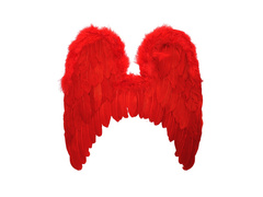 Vörös tollszárnyak marabu szegéllyel 46×48 cm