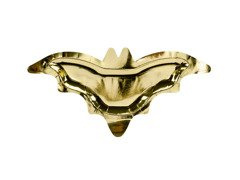 Halloween papírtányérok denevér arany - 37,5 cm - 6 db.