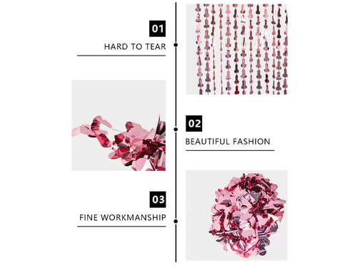 Penisfüggöny rózsaszín arany - 100x200 cm - 1 db.