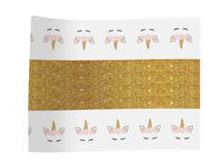 Gyönyörű unikornisos születésnapi futó - 5 m - 1 db.