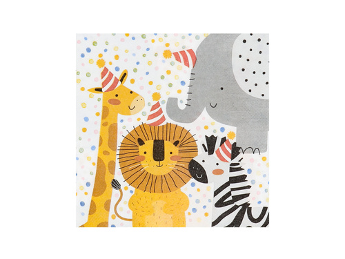 Szafari születésnapi szalvéták - 33 cm - 20 db.