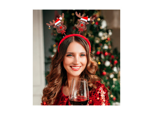 Rénszarvas fejpánt csengettyűkkel