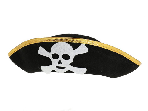 Kalózkalap arany szegéllyel - 1 db.