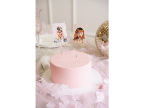 Arany szívek tortadísz - 12 x 4,5 cm - 2 db.