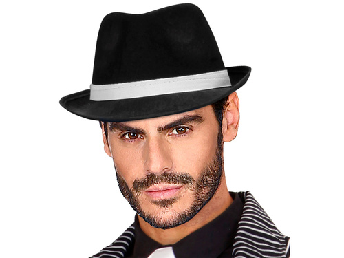 Gengszterkalap fekete - 1 db.