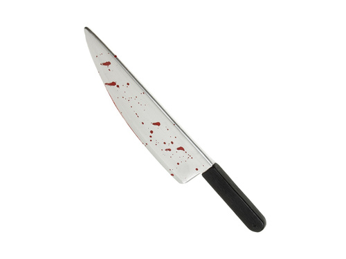 Vérfoltos műanyag kés - 48,5 cm