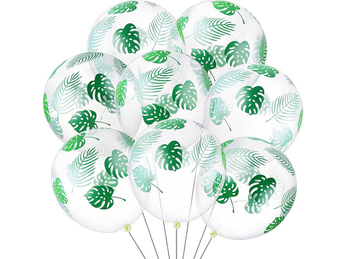 Trópusi levelek latex lufi - 27 cm - 5 db.
