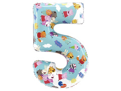 5. számú Peppa Pig fólialufi - 49x72 cm - 1 db.