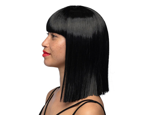 Fekete paróka rojtokkal - 1 db.