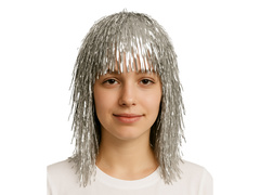 Ezüst fóliás paróka - 1 db.